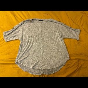 Kim & Cami gray blouse with buttons (super soft!)